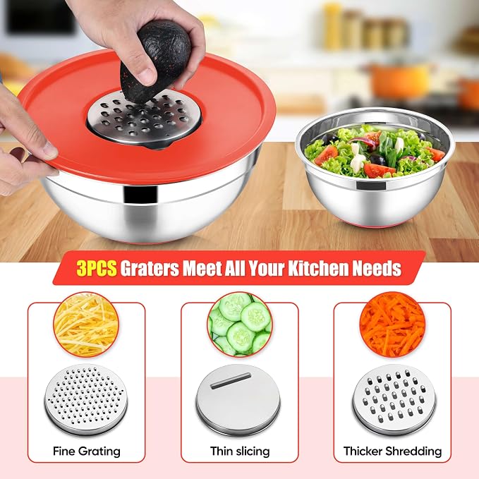 E-far Stainless Steel Mixing Bowls - Image 5