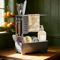 MOUKABAL Sponge Holder for Kitchen Sink, 2-Tier Sink Caddy Organizer by MOUKABALGREATHELPER