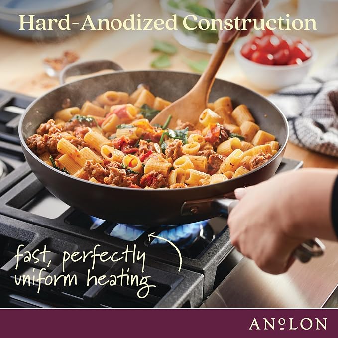 Anolon Advanced Home Hard Anodized Nonstick Deep Frying Skillet - Image 6