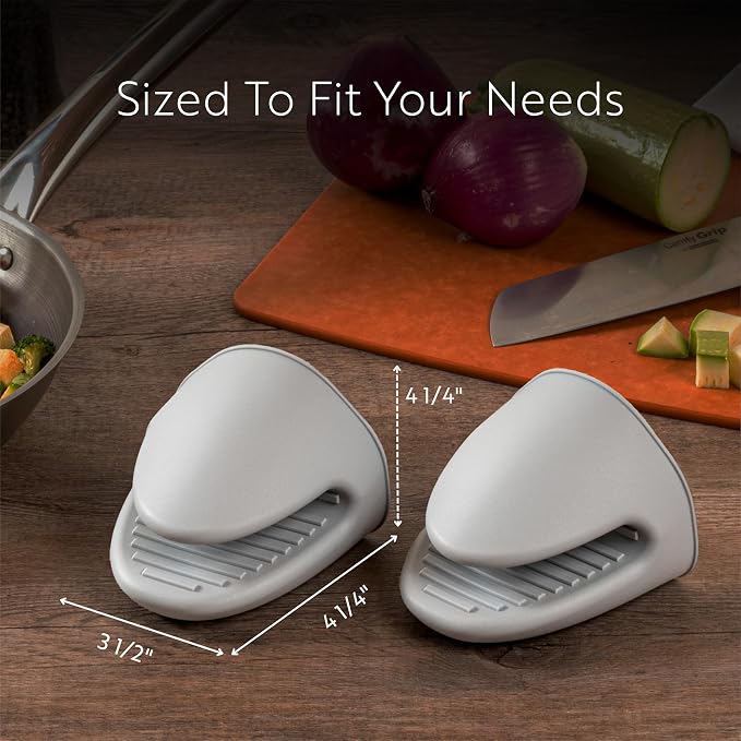 Restaurantware Comfy Grip 4.3 x 3.5 x 4.2 Inch Mini Oven Mitt Pot Holders 1 - Image 2