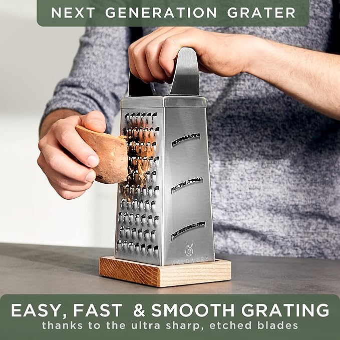 WALDWERK Premium Grater with Etched Stainless Steel Blades - Image 2