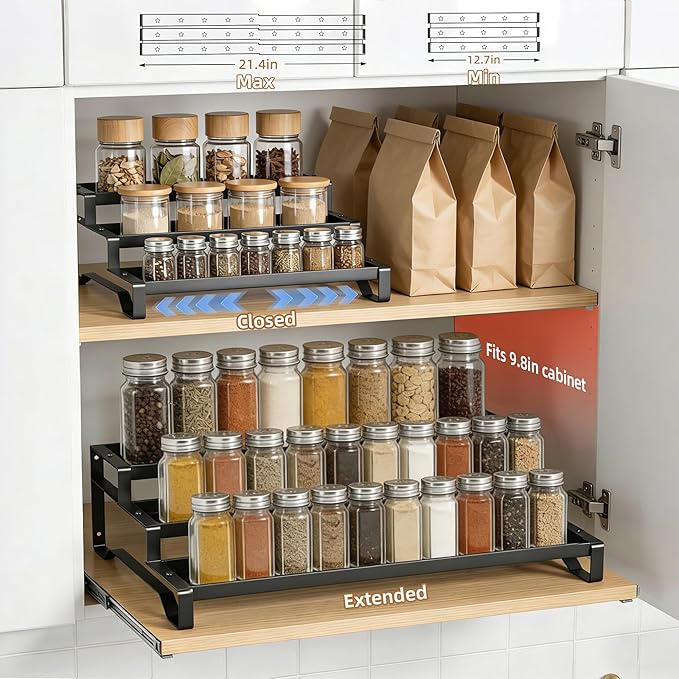 SANKEU Expandable Spice Rack Organizer - Image 2