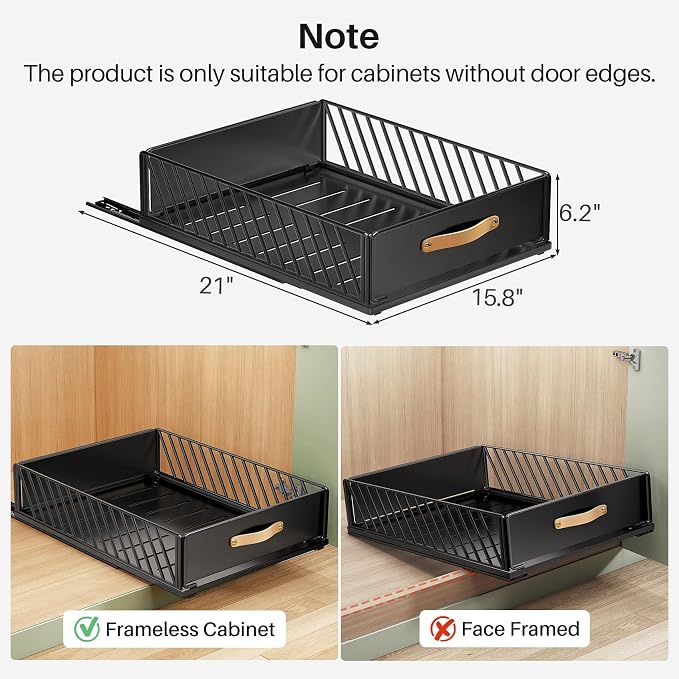 Pull out Cabinet Organizer, Heavy Duty Slide out Pantry Shelves Drawer Storage - Image 2