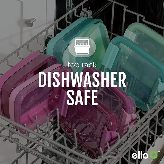 Ello 2-Pack Lunch Stack Plastic Food Storage Container Bento Box - Image 6