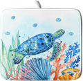 Giwawa Sea Turtle Dish Drying Mat 16x18in Watercolor Blue Tortoise Dish Drainer by Giwawa