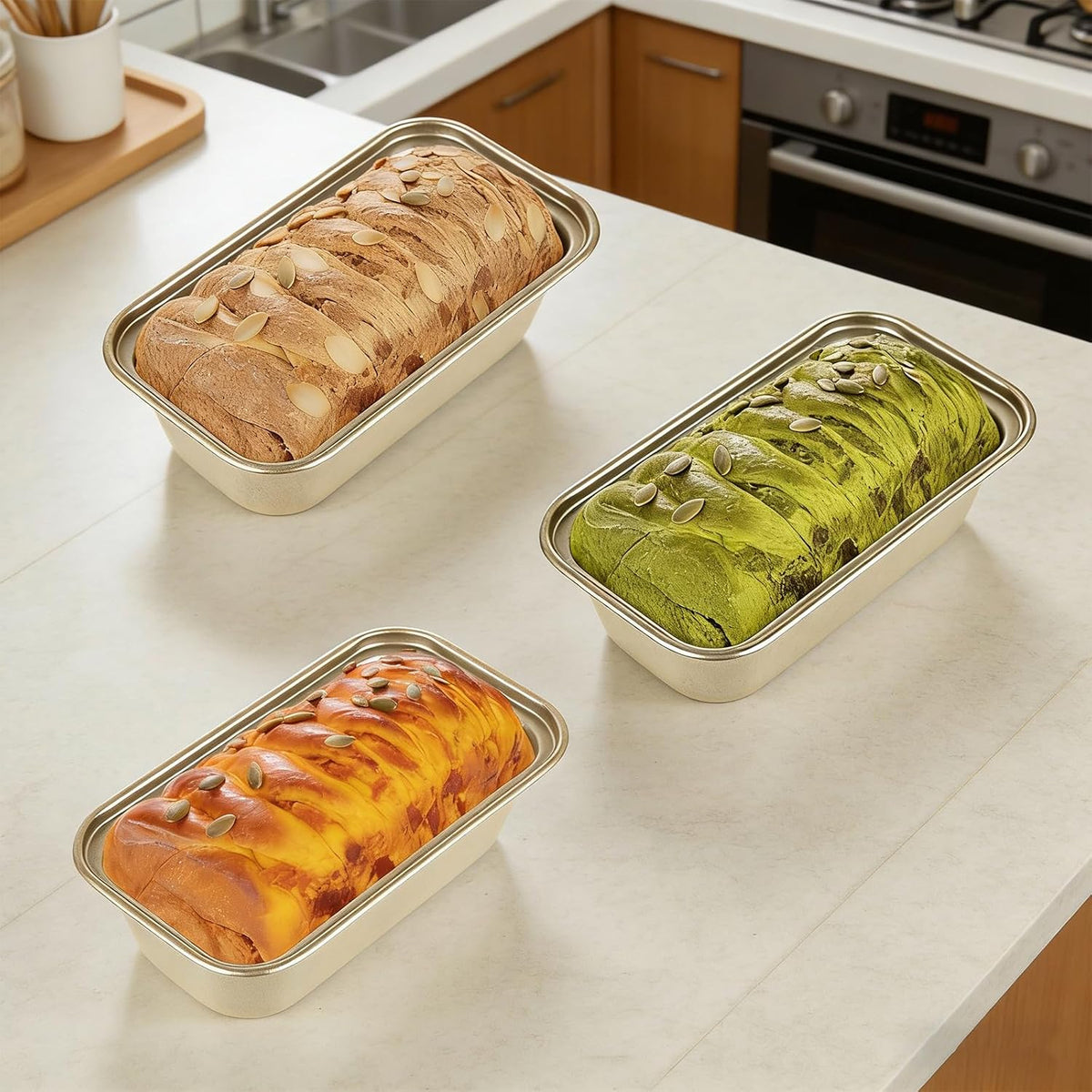 QTLCOHD 16 Pack Loaf Pans 5" x 2"