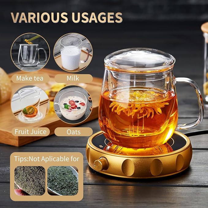 DOPUDO Large Glass Tea Cup, 25.6 oz Borosilicate Glass Tea Mug - Image 7