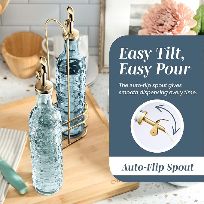 COOK WITH COLOR Glass Olive Oil Bottle Dispenser - Image 3