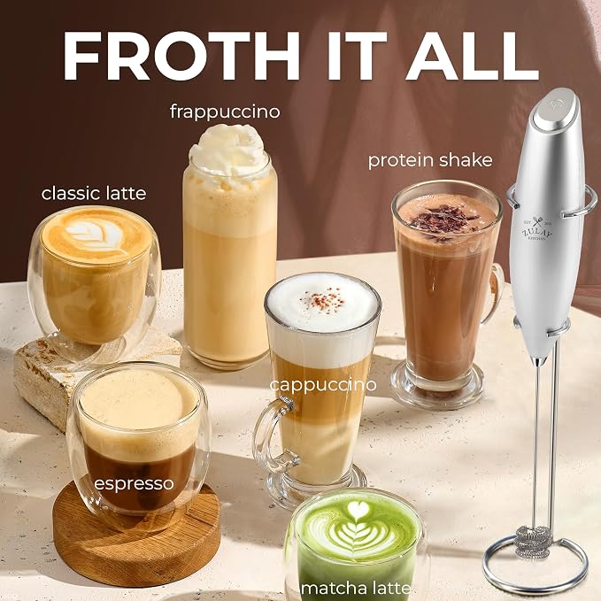 Zulay Kitchen Patented Tornado Triple Whisk Milk Frother - Image 5