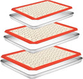 Baking Sheet with Silicone Baking Mat Set, CEKEE Stainless Steel Baking Sheet by CEKEEBakingEasilyHappily