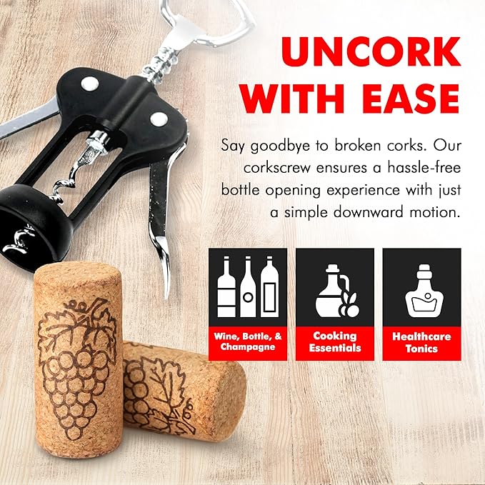 Chef Craft Select Metal Winged Corkscrew, 6.5 inch - Image 3