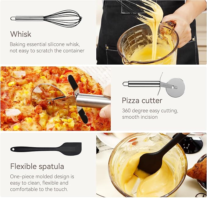 Silicone Cooking Utensils Set, NCUE 35 Pcs Kitchen Utensils Set - Image 8