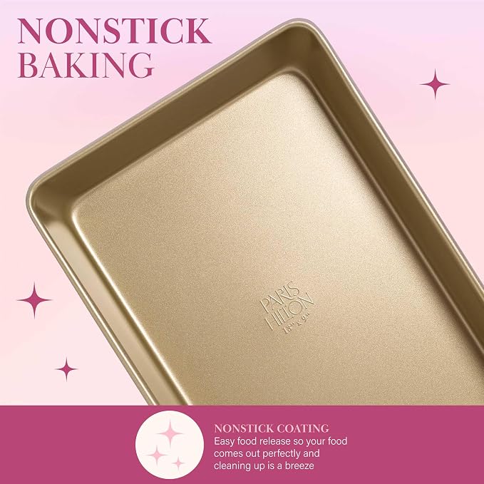 Paris Hilton Nonstick Carbon Steel Bakeware Collection, 13-Inch x 9-Inch - Image 3