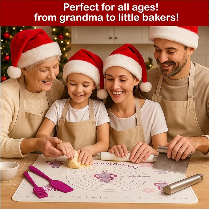 Silicone Baking Mat Gift Set – XL Non-Stick Pastry Mat - Image 2
