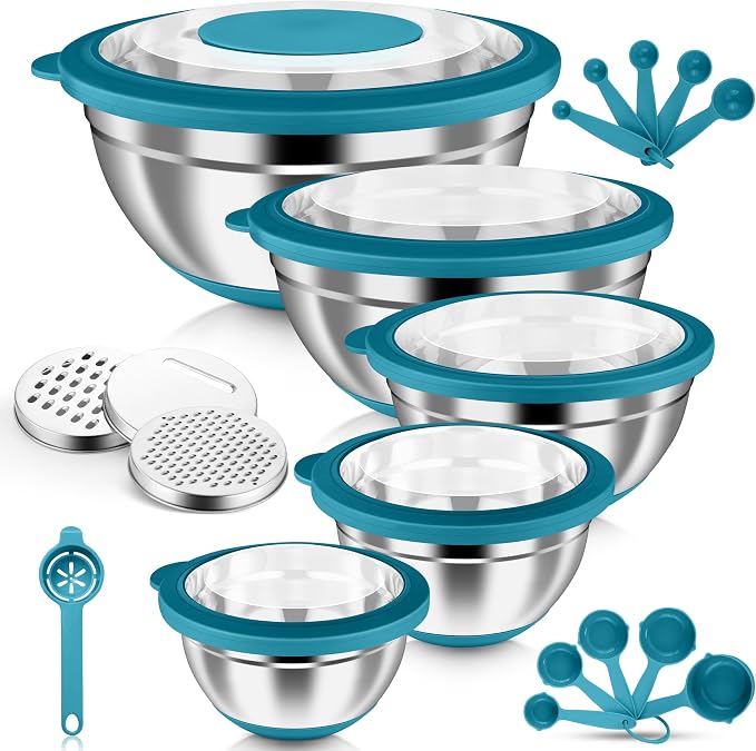 HaWare Mixing Bowls, 24-Piece Stainless Steel Salad Serving Bowl by HaWare