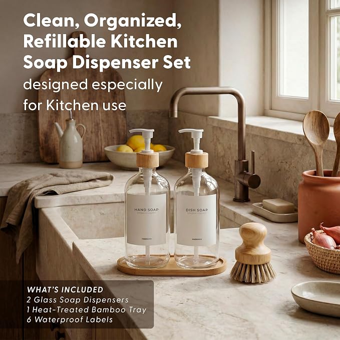 MaisoNovo Glass Dish Soap Dispenser - Image 2