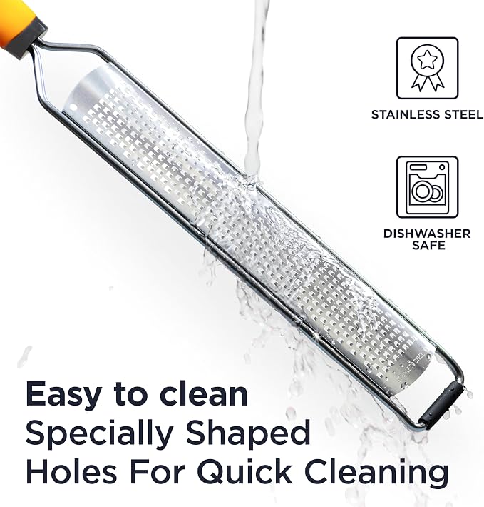 Deiss PRO Lemon Zester & Heavy Duty Cheese Grater & Vegetable Grater - Image 5