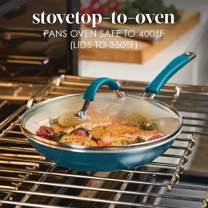 Rachael Ray Cucina Ceramic Cookware Set - Image 4