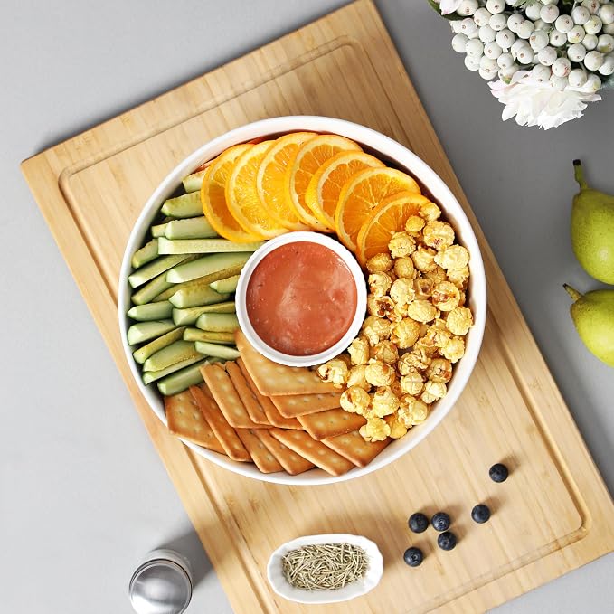 MALACASA Serving Bowls, 114 OZ Extra Large Salad Bowls Set of 2, Porcelain - Image 8