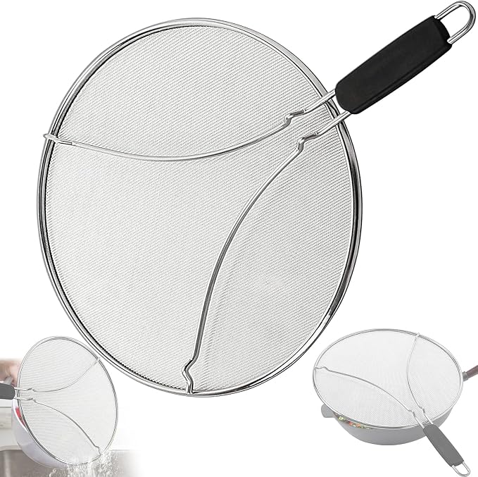 Splatter Screen for Cooking, Perforated Stainless Steel, 13 Inch Stainless by Apidgrowth