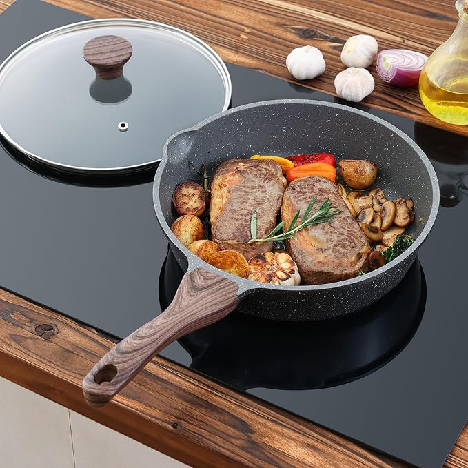 SENSARTE Nonstick Skillet, Deep Frying Pan 10/11/12-inch, Saute Pan - Image 8