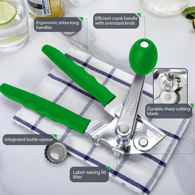 Commercial Can Opener, UHIYEE Hand Crank Can Opener Manual Heavy Duty - Image 2