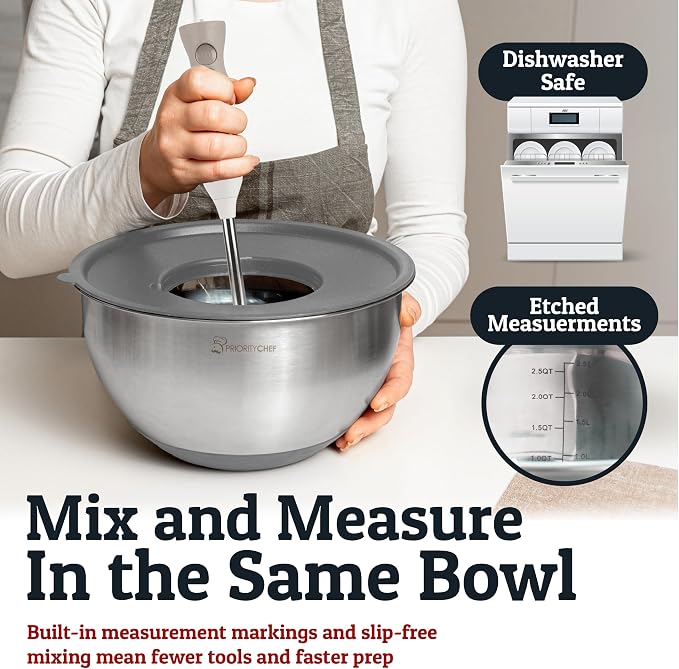 Priority Chef Stainless Steel Mixing Bowls - Image 5