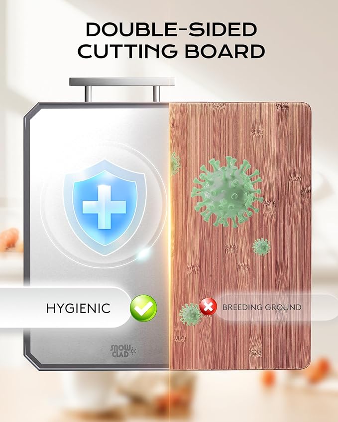 EXTRA LARGE Cutting Board, Double Sided Stainless Steel Cutting Boards Set - Image 4