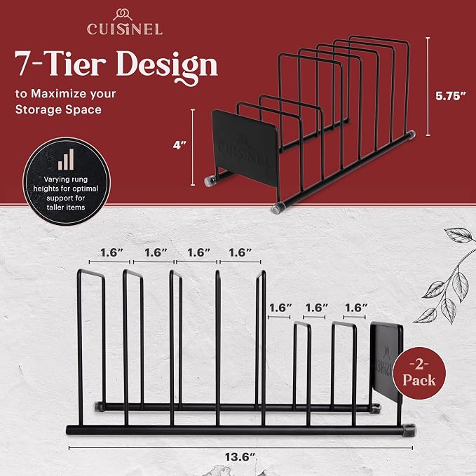 Cuisinel Lid and Dish Organizer Rack - Image 4