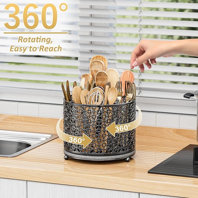 OVICAR 360° Rotating Utensil Holder Caddy - Image 3