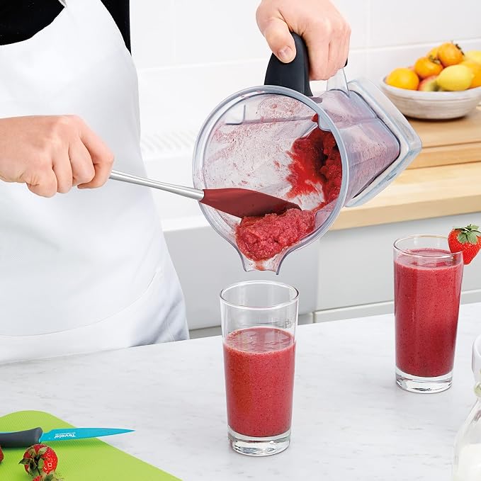 Tovolo Flex-Core Long-Handled Silicone Jar Scraper Spatula, Stainless Steel - Image 4