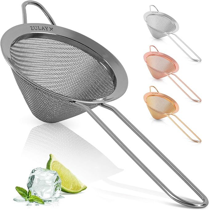 Zulay Kitchen 304 Stainless Steel Fine Mesh Strainer by ZulayKitchen