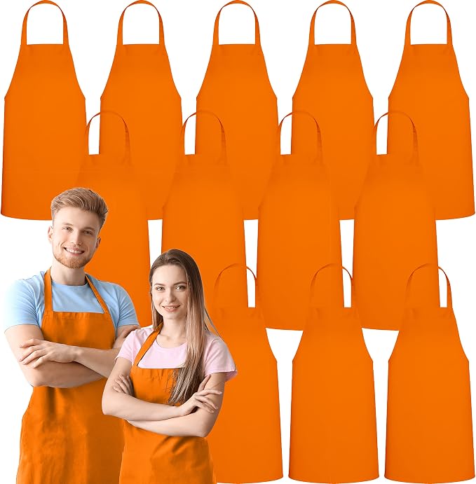 GREEN LIFESTYLE 12 Pack Professional Chef Apron – Grilling Aprons by GreenLifeStyle