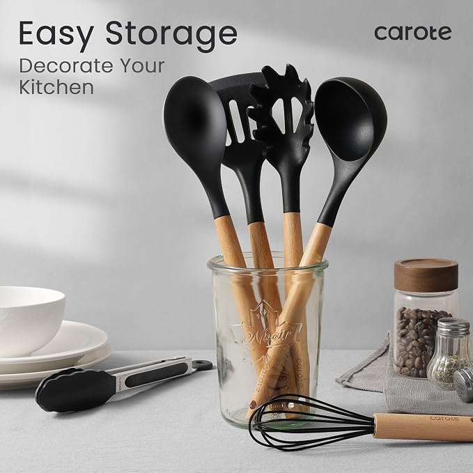 CAROTE Silicone Cooking Utensils Set - Image 8