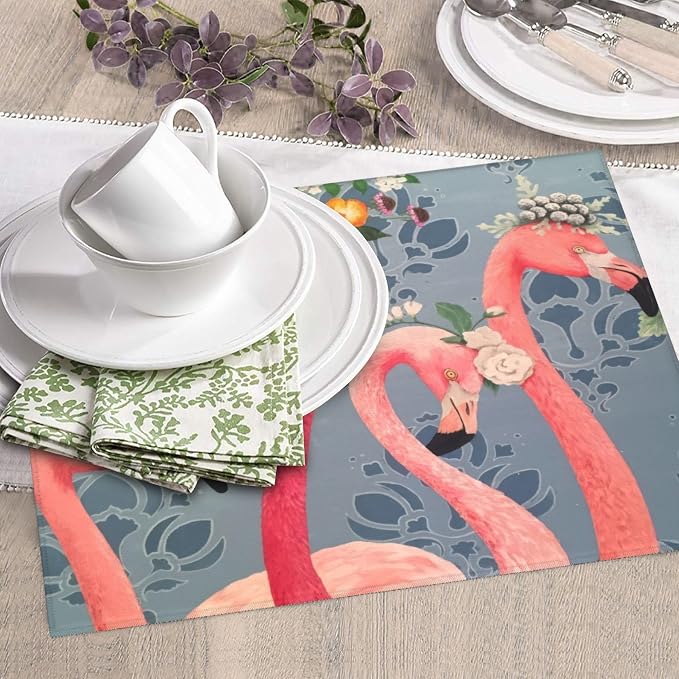 Flamingo Flowers Dish Drying Mat 16x18 Inch, Microfiber Absorbent Fast Dry Mat - Image 7