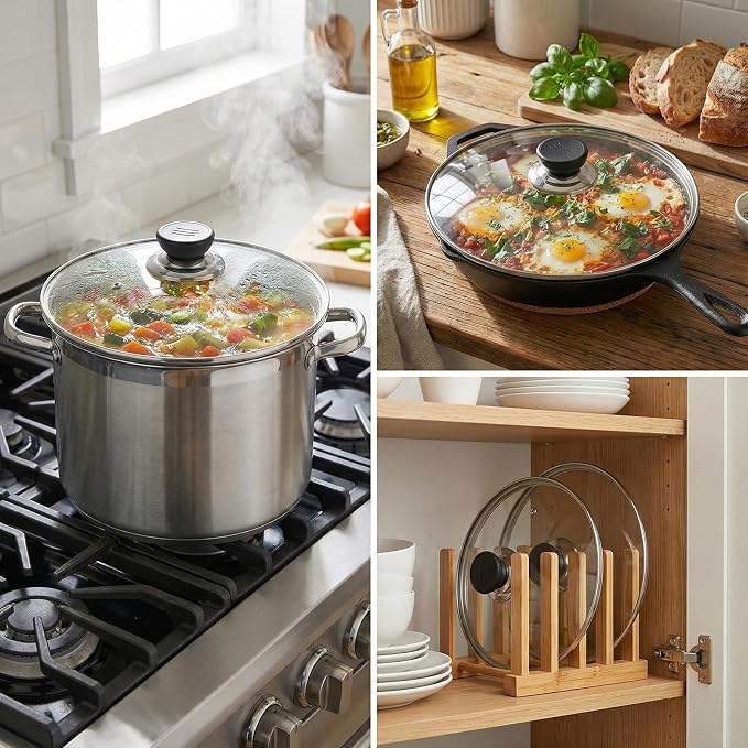 14 Inch Pan Lid, Tempered Glass Cast Iron Lid - Image 5