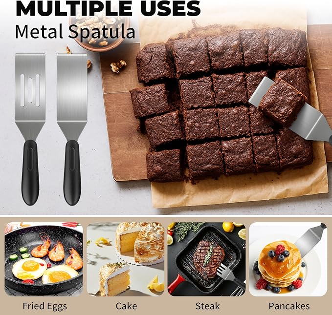 2Pcs Stainless Steel Spatula Set, Mini Serving Spatula - Image 4