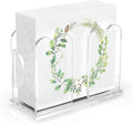 LUGUNU Acrylic Cocktail Napkin Holder-Clear Scalloped Napkin Dispenser by LUGUNU