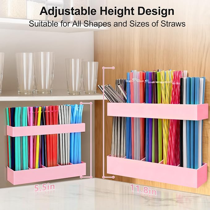 9.5” Large Acrylic Straw Holder - Image 2