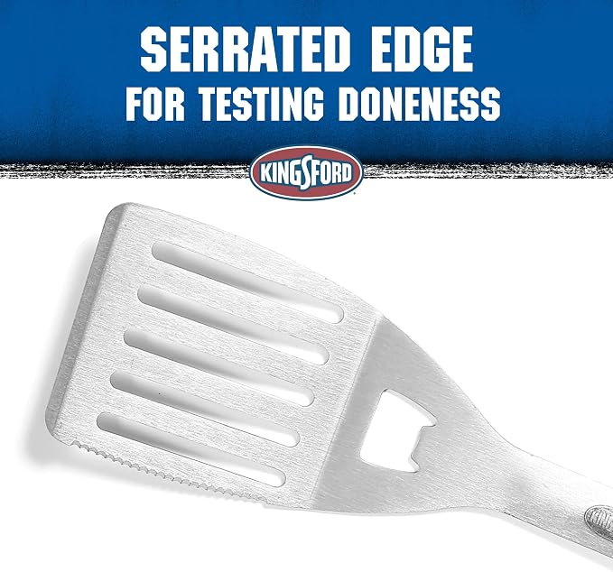 Kingsford Stainless Steel BBQ Grill Spatula, Wide Metal Blade - Image 4