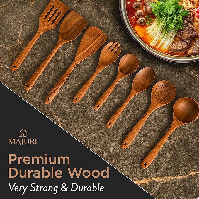10-Piece Wooden Utensil Set - Image 3