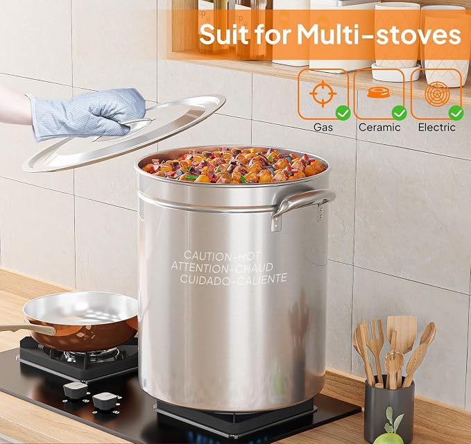 ROVSUN 62-Quart Stainless Steel Turkey Fryer & Seafood Boil Pot - Image 5