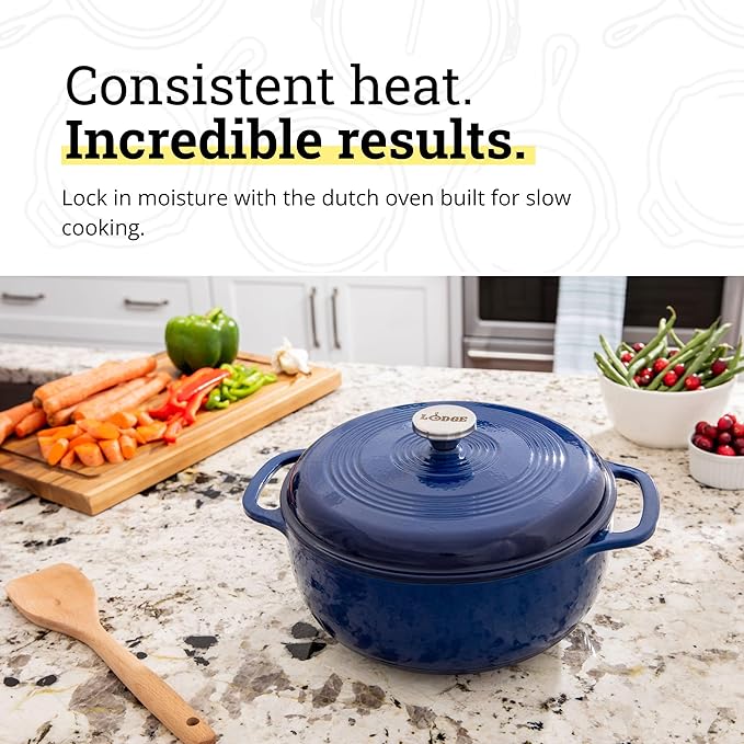 Lodge Essential Enamel Cast Iron Dutch Oven - Image 3