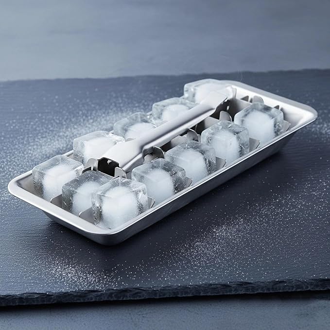 Stainless Steel Ice Cube Trays, 18-Slot Detachable & Easy-Release Freezer Tray by ccsxqy