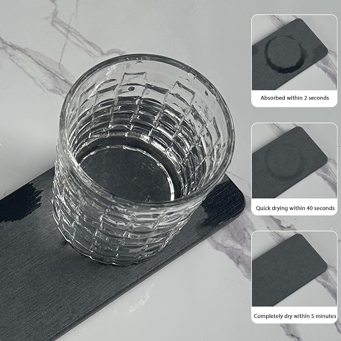 NiuYichee 2 Pcs Water Absorbing Stone Trays, Kitchen/Bathroom Sink Soap Dish - Image 6