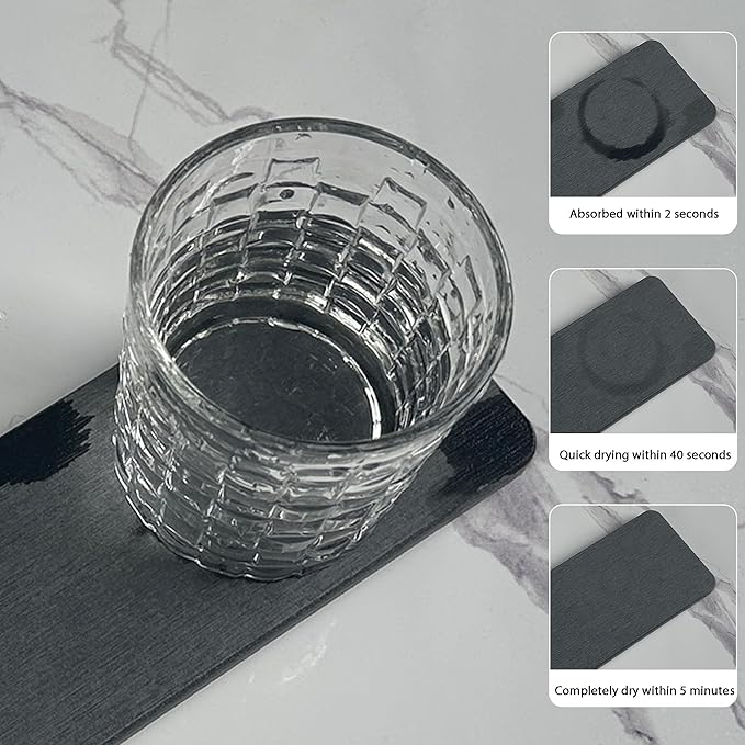 NiuYichee 2 Pcs Water Absorbing Stone Trays, Kitchen/Bathroom Sink Soap Dish - Image 7