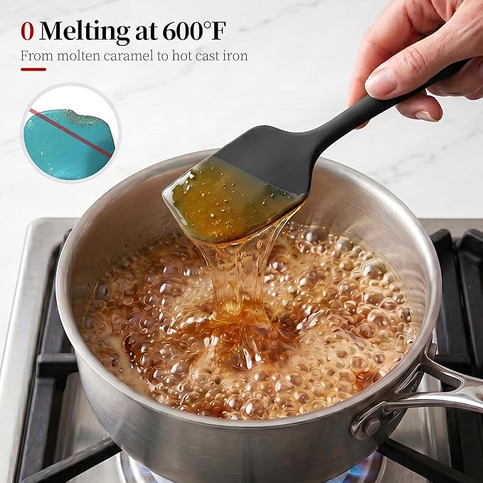 600ºF Heat Resistant Spatula, 11.34 inch High Heat Food Safe Semless Kitchen - Image 3