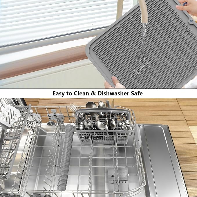 ZLR 2 Pcs Large Silicone Dish Drying Mat - Image 8