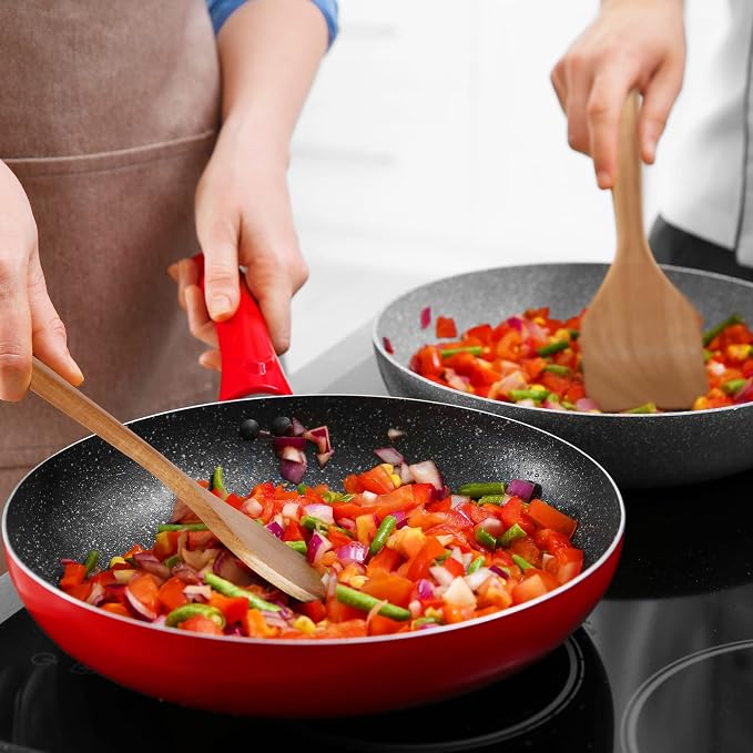KITEISCAT Acacia Wooden Spoons for Cooking: 5-Piece Kitchen & Cooking Utensils - Image 4