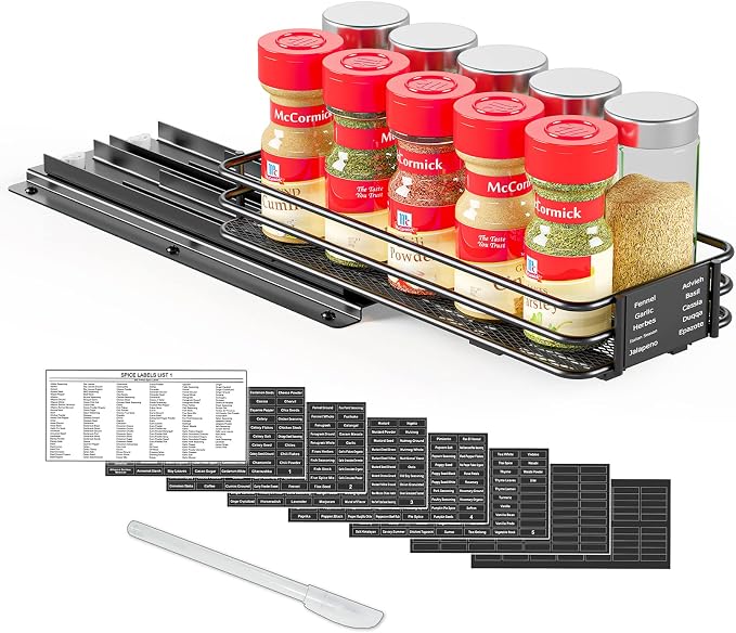 SpaceAid Pull Out Spice Rack Organizer by SpaceAid